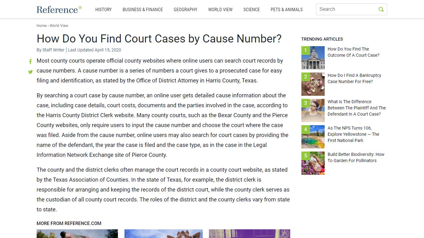 How Do You Find Court Cases by Cause Number? - Reference.com